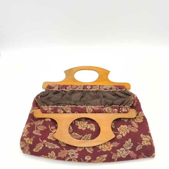 Vintage knitting or crochet tote  "granny-chic" aesthetic - Picture 4 of 7